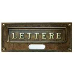 vendita online Placca lettere roma verniciata ottone antico Cassette postali, bacheche e casellari Alubox